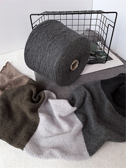 Delta (Filati OMEGA), 80% шерсть ягненка, 20% ПА, 100 г/750 м, меланжевый серый 3594