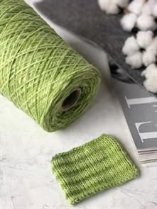 Printed sock, 60% меринос, 20% ПА, 20% акрил, 100г/365 м, молодая зелень