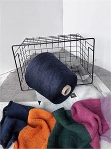 Ruben (Lanificio dell'Olivo),100 г/850 м, 67% лён, 16% хлопок, 17% ПА, цвет индиго 3534