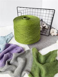 Lino (Loro Piana), 100% лён, 100 г/500 м, цвет травянистый зеленый 3606