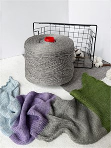 Lino (Loro Piana), 100% лён, 100 г/500 м, цвет серебристый серый 3616