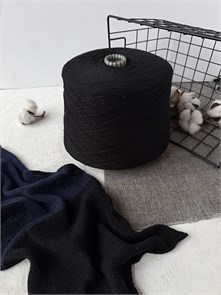SetaLino (Filati Buratti), 50% лен, 50% шелк, 100 г/1000 м, цвет чёрный 3614