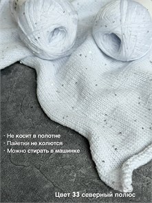 {{photo.Alt || photo.Description || 'MEGAPOLIS, 100% хлопок+микропайетки, 50 г/375 м, цвет 33 северный полюс, 1 моток'}}